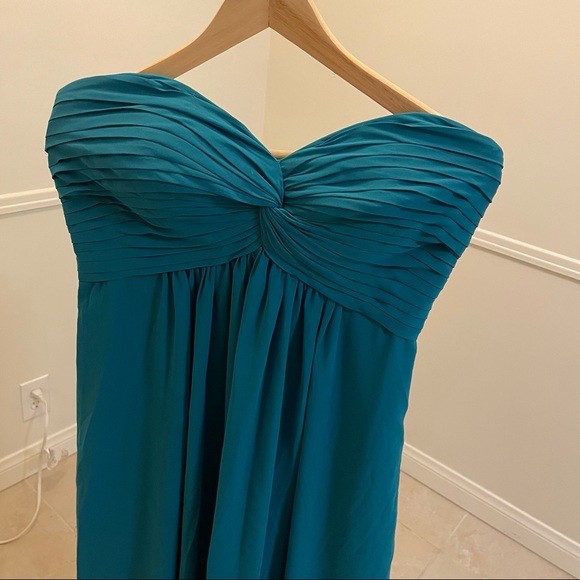 Bill Levkoff Blue strapless Dress - Picture 4 of 9